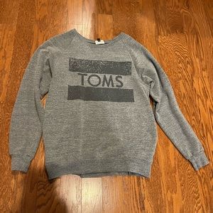 Toms size xs grey oversized pull over with hidden pockets